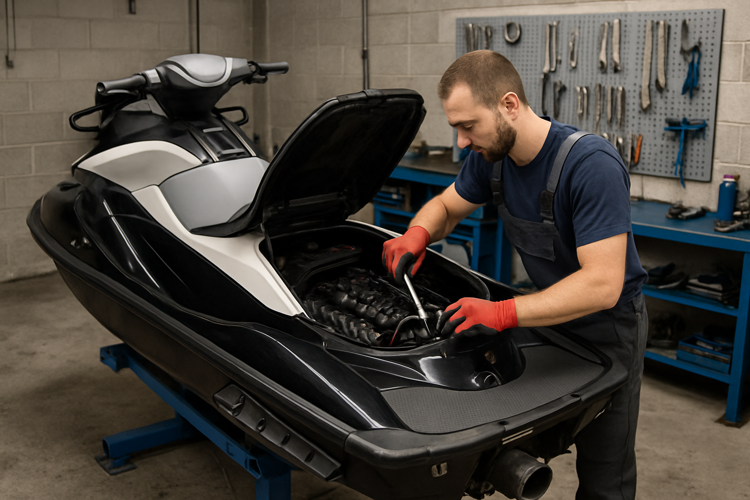 Serviços de manutenção em jet ski